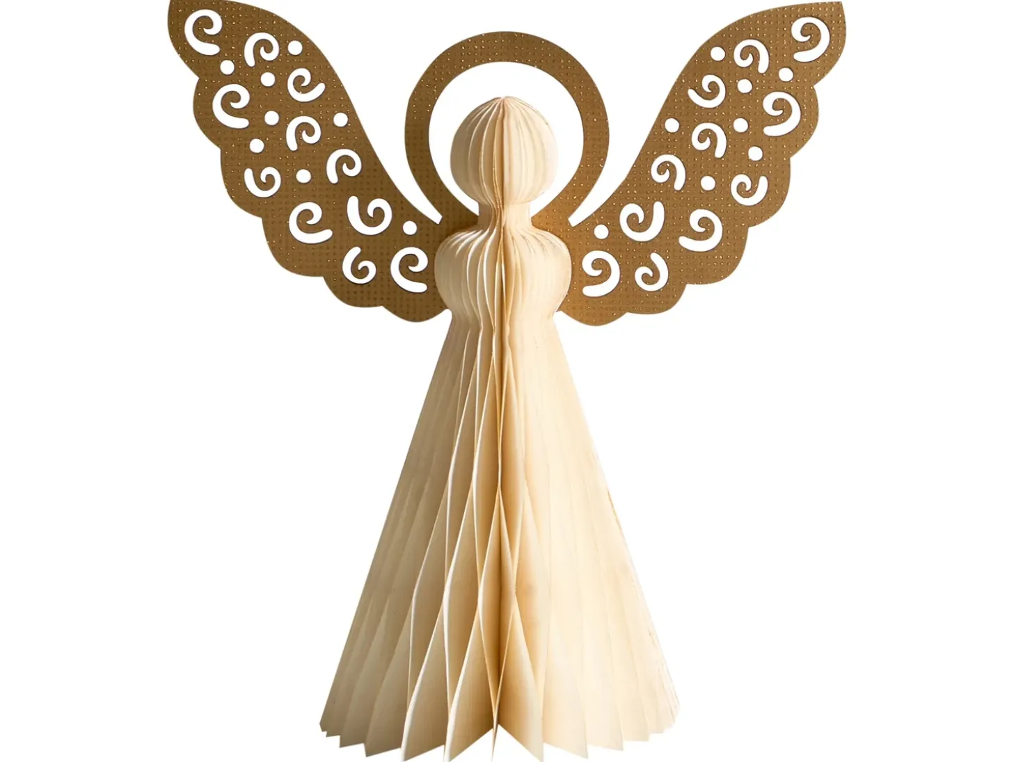 Sæt af 3 figurer EIRA Engel 24/28/33 cm Beige