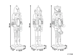 Sæt af 3 figurer LJUSNAN Nøddeknækker 30 cm Mørkegrøn