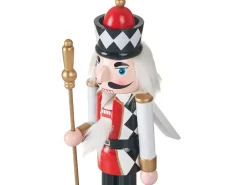 Sæt af 3 figurer RICKLEAN Nøddeknækker 30 cm Rød/Hvid
