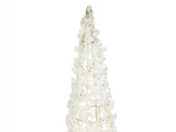 Sæt af 3 figurer ROSAN Juletræ 40/50/60 cm Hvid