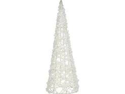 Sæt af 3 figurer ROSAN Juletræ 40/50/60 cm Hvid