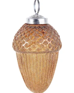 Sæt af 6 julekugler AMBRE Glas Guld