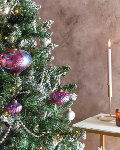 Sæt af 6 julekugler ASTRALE Glas Lyserød