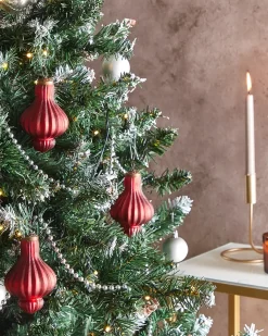 Sæt af 8 julekugler BRILLANT Glas Rød