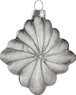 Sæt af 35 julekugler FROSTFALL Glas Grå