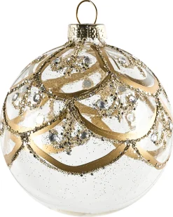 Sæt af 35 julekugler ICEDROP Glas Blå/Guld