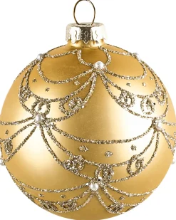 Sæt af 35 julekugler ICEDROP Glas Blå/Guld