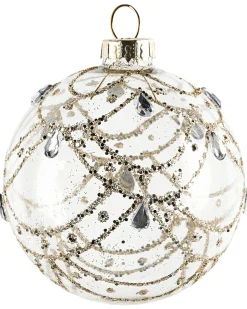 Sæt af 35 julekugler ICEDROP Glas Blå/Guld