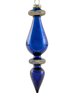Sæt af 35 julekugler ICEDROP Glas Blå/Guld