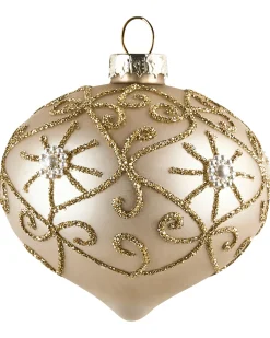Sæt af 35 julekugler ICEDROP Glas Blå/Guld