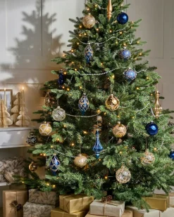 Sæt af 35 julekugler ICEDROP Glas Blå/Guld