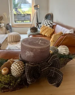 Sæt af 6 julekugler LAITON Glas Cremehvid
