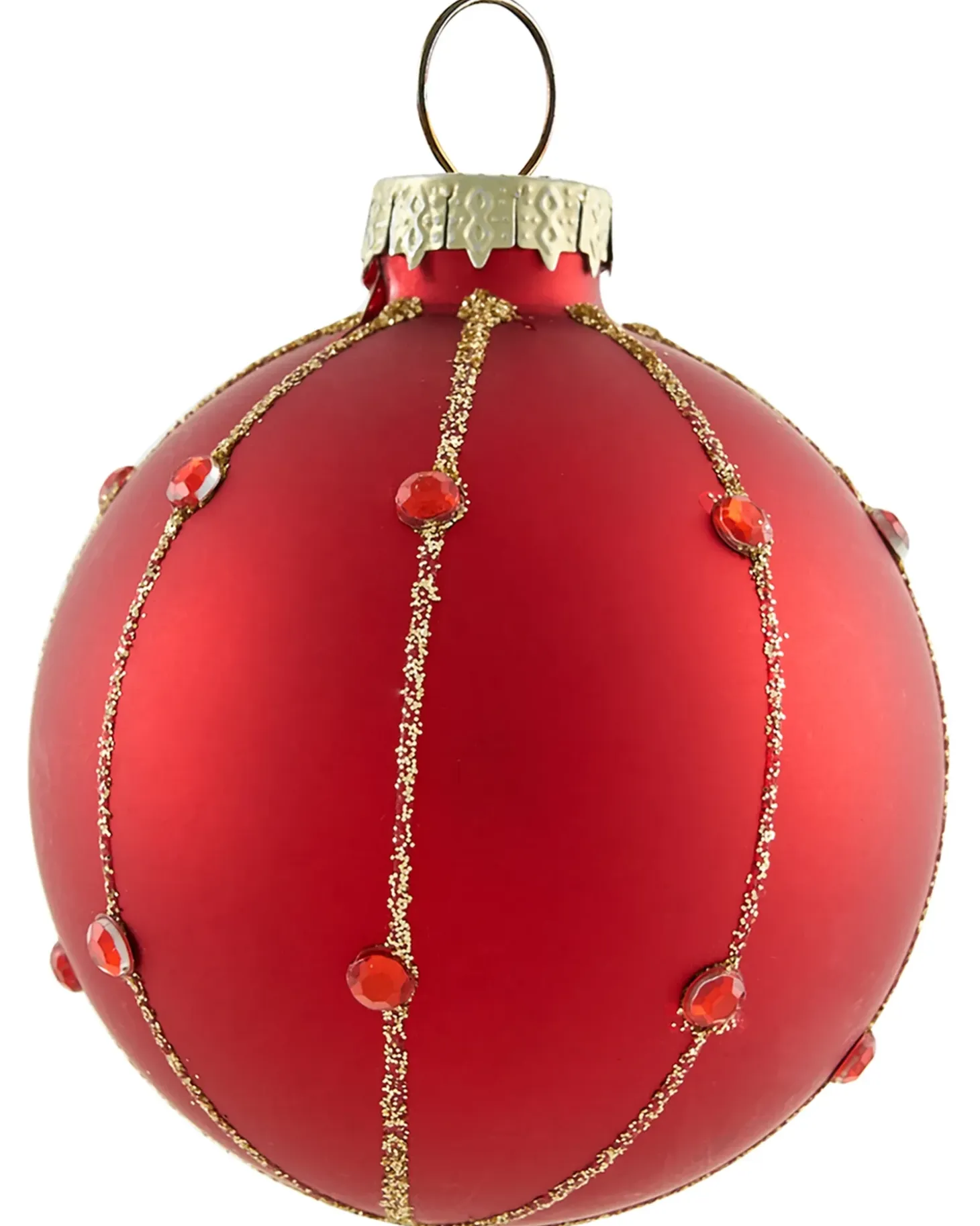 Sæt af 50 julekugler SPARKLE Glas Rød/Guld