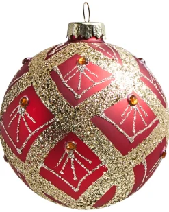 Sæt af 50 julekugler SPARKLE Glas Rød/Guld