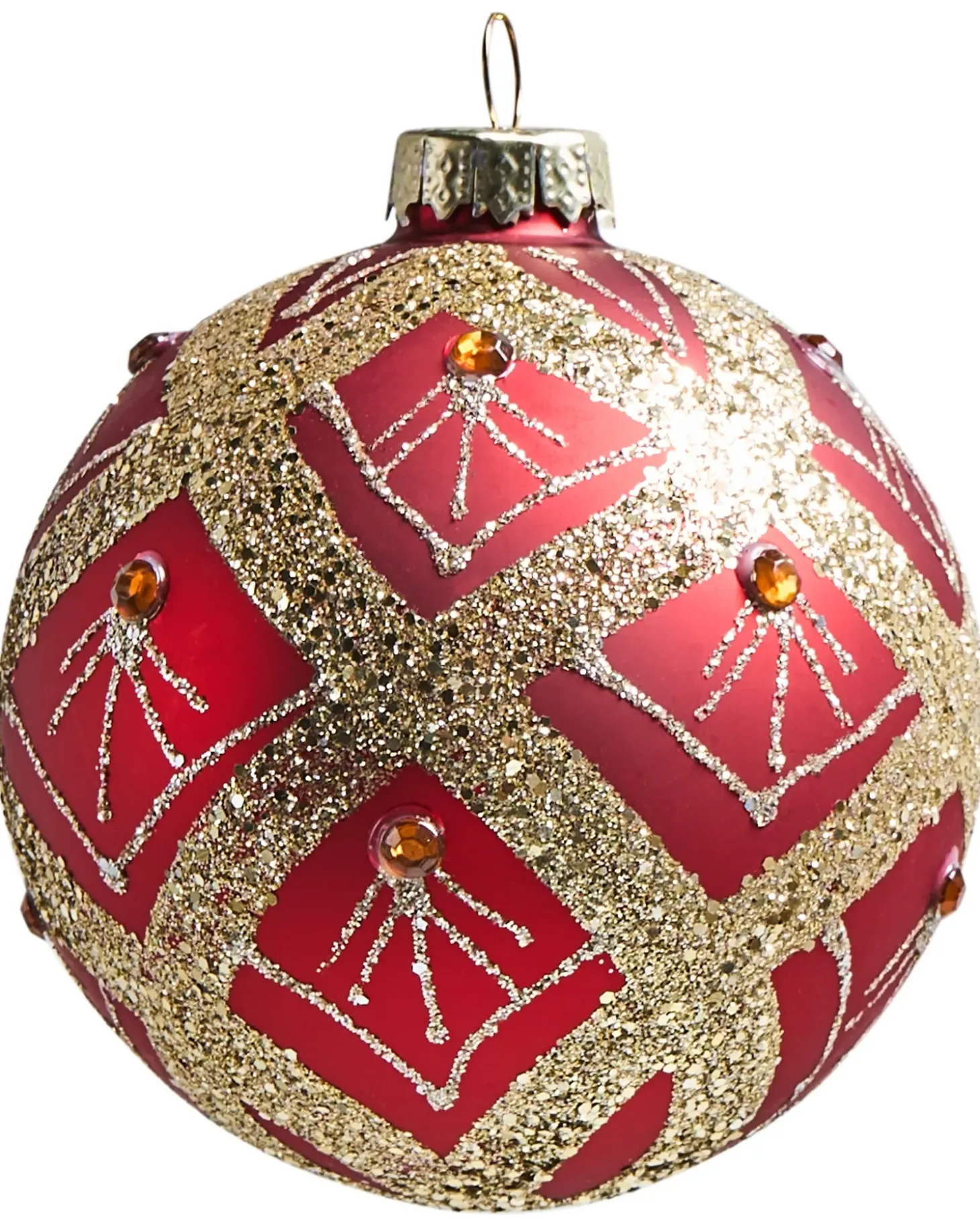 Sæt af 50 julekugler SPARKLE Glas Rød/Guld