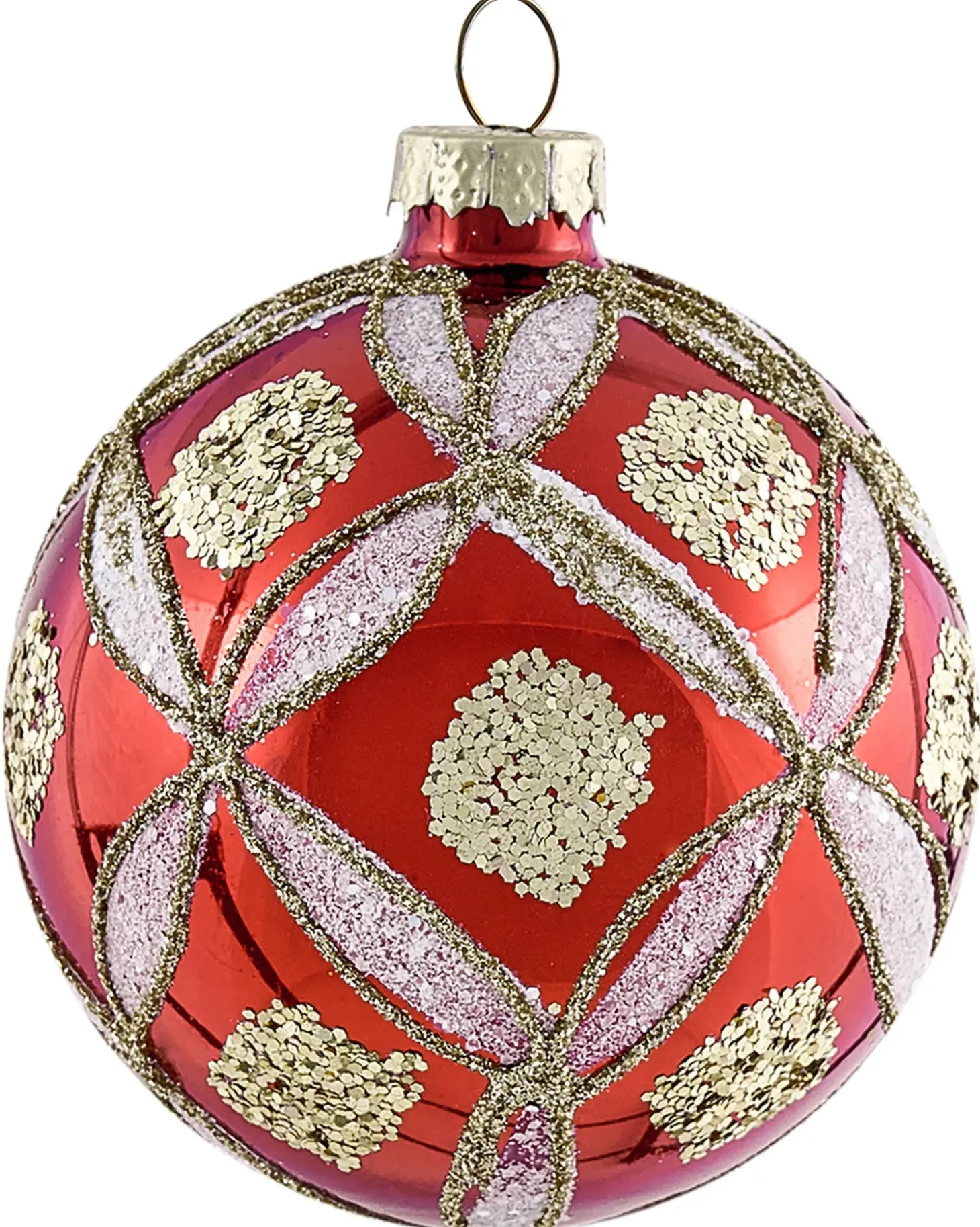 Sæt af 50 julekugler SPARKLE Glas Rød/Guld