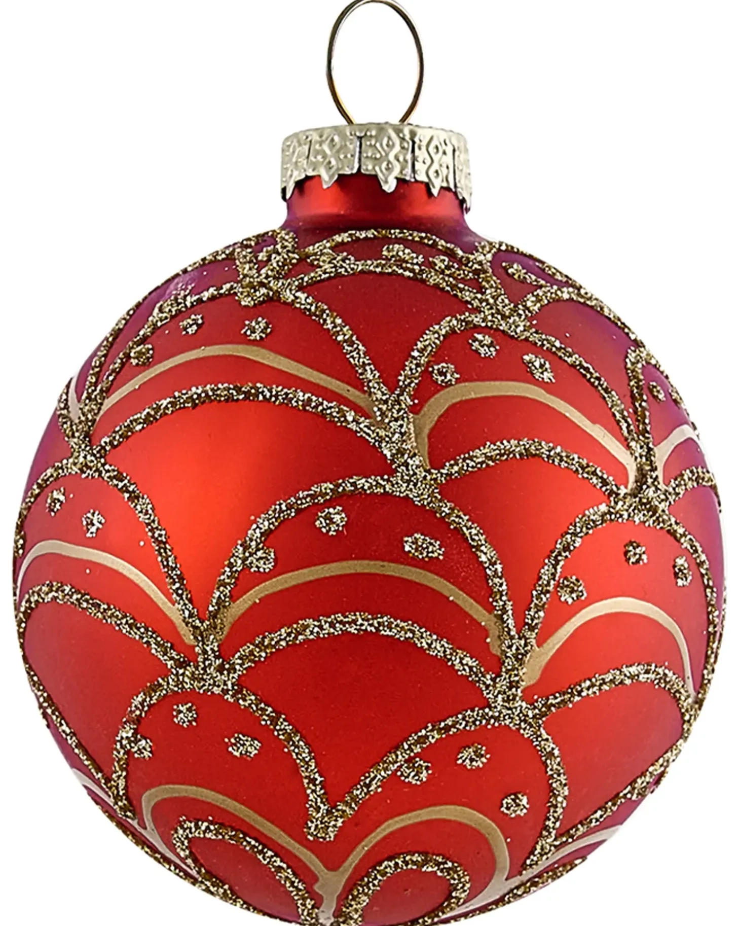 Sæt af 50 julekugler SPARKLE Glas Rød/Guld