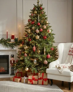 Sæt af 50 julekugler SPARKLE Glas Rød/Guld