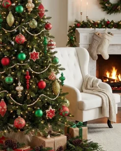 Sæt af 70 julekugler TWINKLE Glas Rood/groen