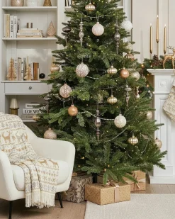 Sæt af 24 julekugler WINTERLIGHT Glas Rosa guld
