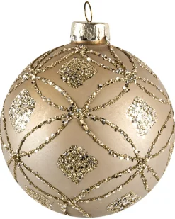 Sæt af 24 julekugler WINTERLIGHT Glas Rosa guld