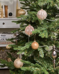 Sæt af 24 julekugler WINTERLIGHT Glas Rosa guld