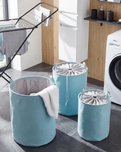 Sæt af 3 kurve ARCHA Bomuld Himmelblå