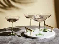 Sæt af 4 martini glas DIOPSIDE 250 ml Lyserød
