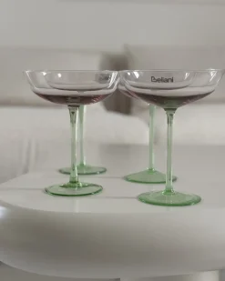 Sæt af 4 martini glas DIOPSIDE 250 ml Lyserød