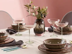 Sæt af 4 martini glas DIOPSIDE 250 ml Lyserød