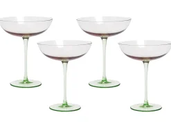 Sæt af 4 martini glas DIOPSIDE 250 ml Lyserød