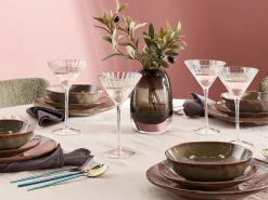 Sæt af 4 martini glas MORGANITE 220 ml Transparent