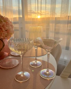 Sæt af 4 martini glas MORGANITE 220 ml Transparent