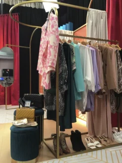 Sæt af 2 opbevaringspuffer MIRAMAR Velour Blågrøn