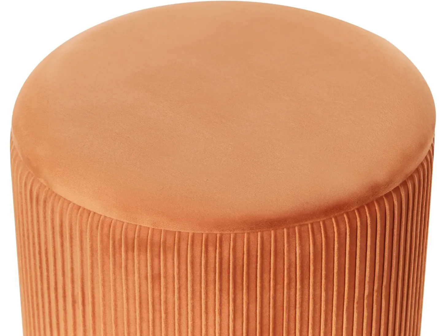 Sæt af 2 opbevaringspuffer MIRAMAR Velour Orange