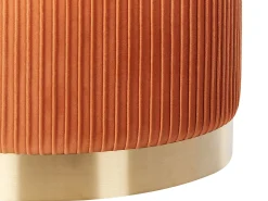 Sæt af 2 opbevaringspuffer MIRAMAR Velour Orange