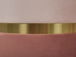 Sæt af 2 opbevaringspuffer WICHITA Velour Lyserød