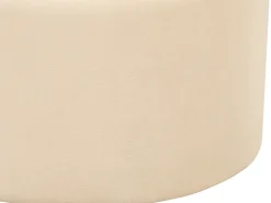 Sæt af 2 opbevaringspuffer MEDFORD Velour Lys Beige