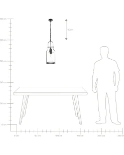 Sæt af 2 pendel lamper BASHILO Metal Sort