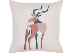 Sæt af 2 pyntepuder ABAL 45 x 45 cm Beige Dyremønster