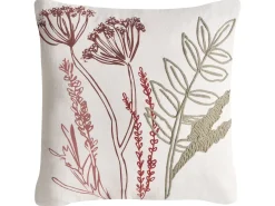 Sæt af 2 pyntepuder AGLAIA Bomuld 45 x 45 cm Hvid Blomstermønster