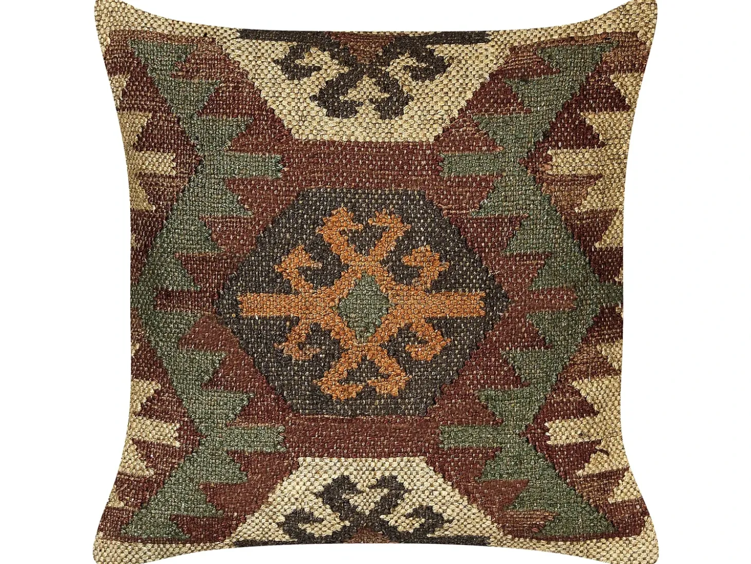 Sæt af 2 pyntepuder ARVEN Jute 45 x 45 cm Brun Orientalsk mønster