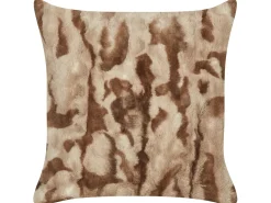 Sæt af 2 pyntepuder BAKIRA Kunstig pels 45 x 45 cm Brun Abstraktmønster