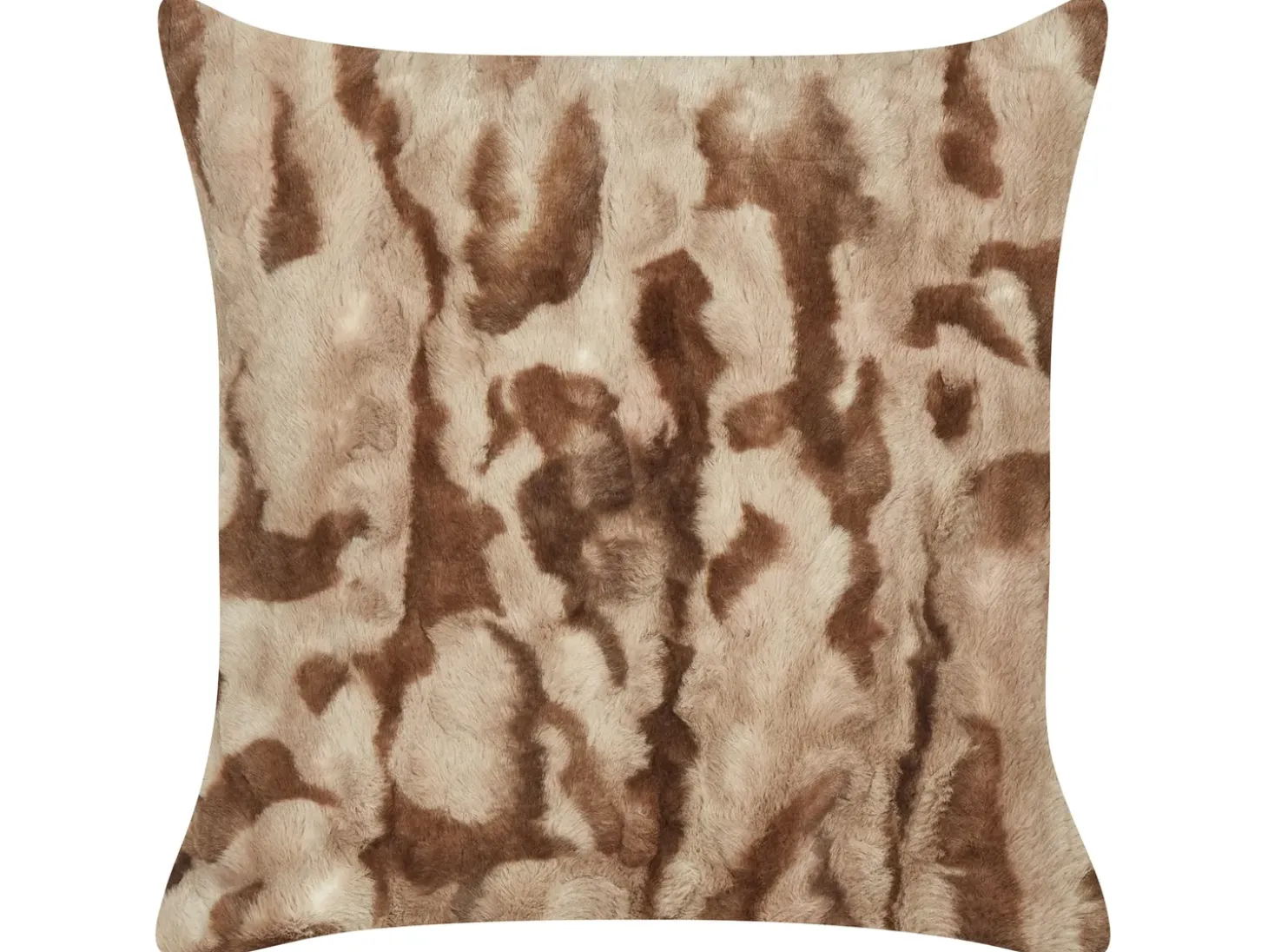 Sæt af 2 pyntepuder BAKIRA Kunstig pels 45 x 45 cm Brun Abstraktmønster