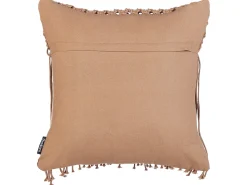 Sæt af 2 pyntepuder BAMIAN Bomuld 45 x 45 cm Lysebrun Geometrisk mønster