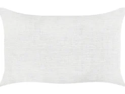 Sæt af 2 pyntepuder BANORI Hør 30 x 50 cm Hvid Ensfarvet