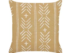 Sæt af 2 pyntepuder BANYAN Bomuld 45 x 45 cm Sand Beige Geometrisk mønster