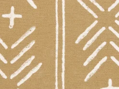 Sæt af 2 pyntepuder BANYAN Bomuld 45 x 45 cm Sand Beige Geometrisk mønster