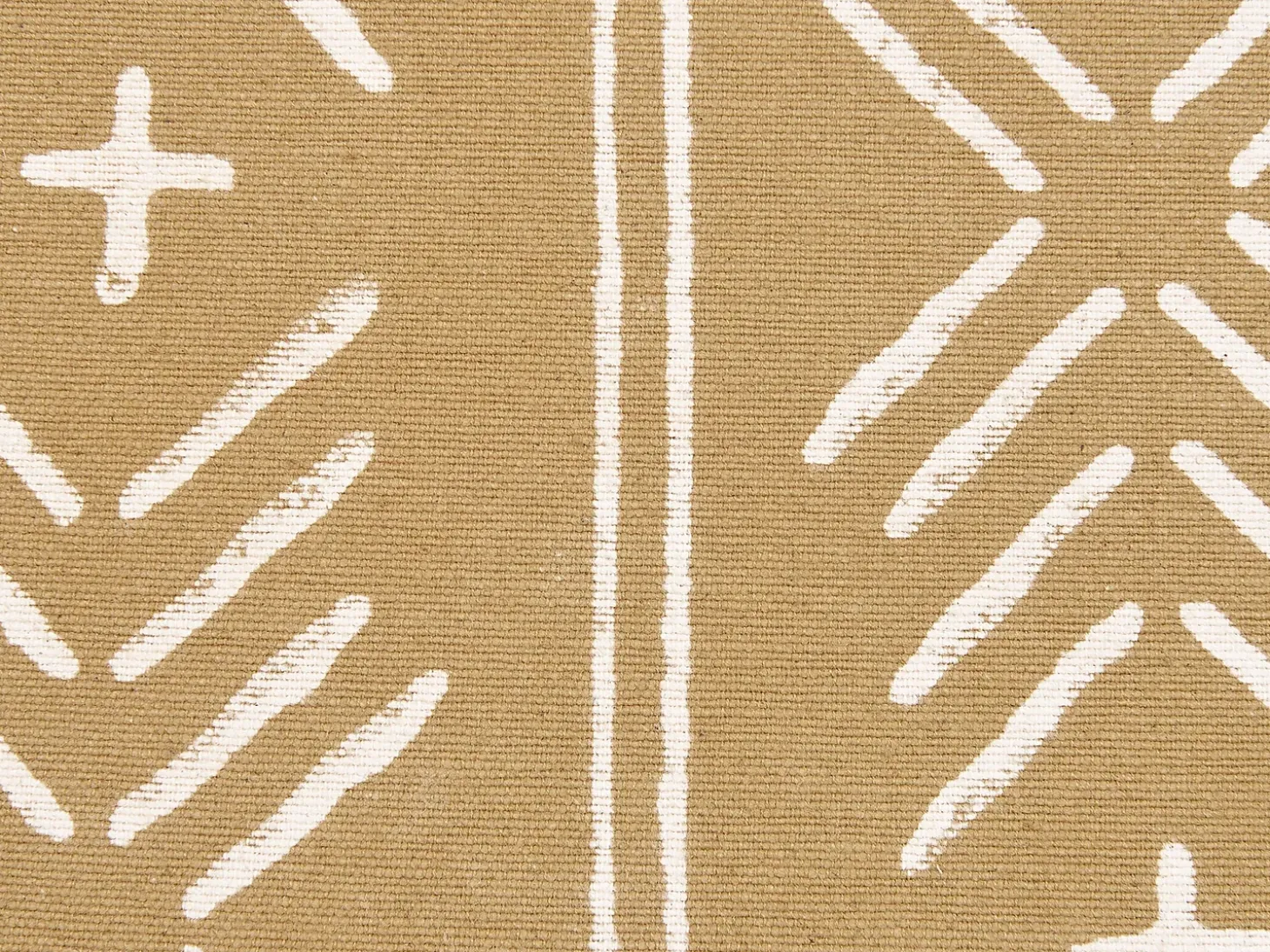 Sæt af 2 pyntepuder BANYAN Bomuld 45 x 45 cm Sand Beige Geometrisk mønster