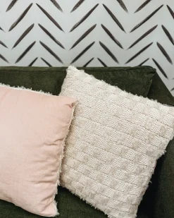 Sæt af 2 pyntepuder BASALIM 45 x 45 cm Beige Ensfarvet